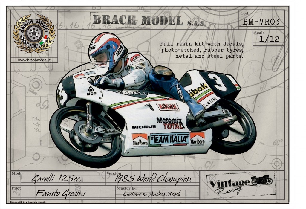 Garelli 125cc. 1985 Pilot Fausto Gresini